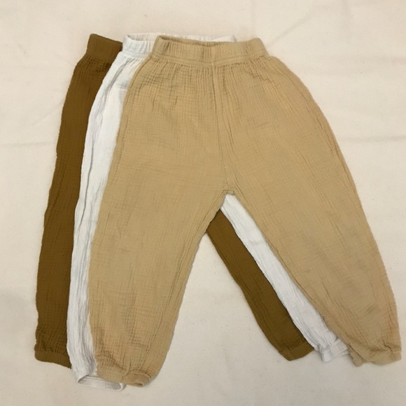 Bundle: 3 Kids Tales pull-on gauze/muslim cotton long pants size 4T (unisex) - Picture 3 of 10